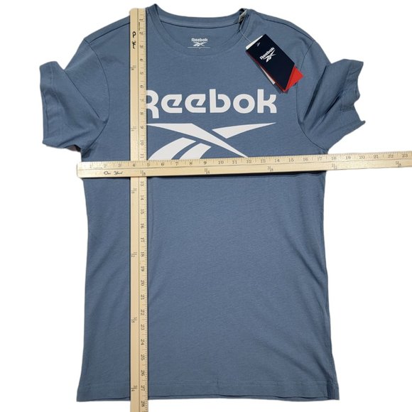 Reebok T-Shirts Mens Training Ri Big Logo Tee GS1614 (Size S) Blue Slate - Picture 4 of 5